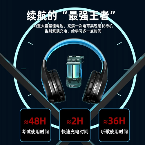 [英语四级听力耳机2022新款四六级FM无线调频公共三级考试大学专用专八46级专四头戴式蓝牙耳机a级b级耳麦充电]