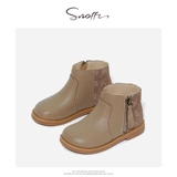 Martens, флисовые короткие сапоги, осенние детские ботинки, из натуральной кожи, коллекция 2021