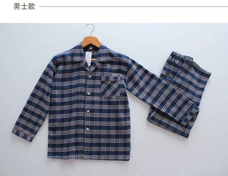 Đàn ông và phụ nữ cotton sanding đôi nhung đồ ngủ đôi mẫu quần cotton dài tay phục vụ nhà mùa thu đông shop đồ đôi nam nữ