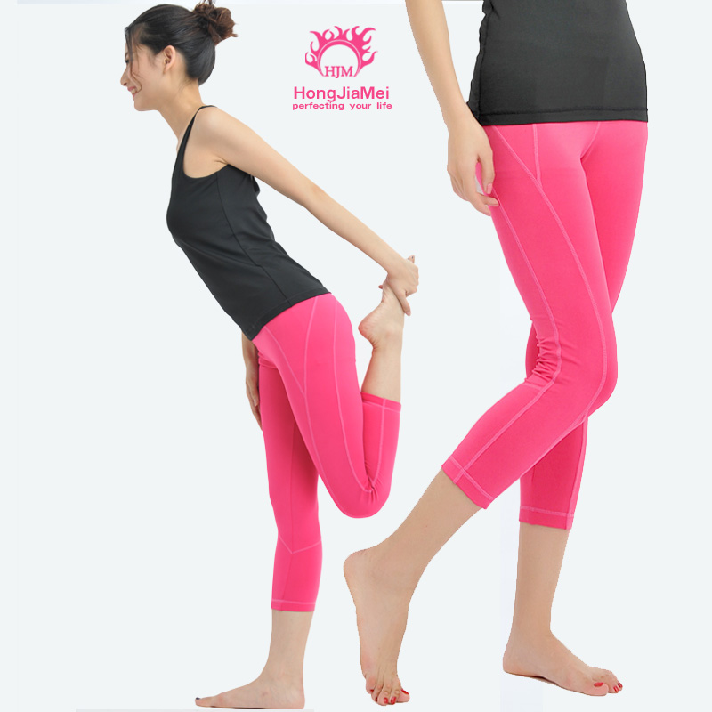 Yoga chuyên nghiệp quần áo yoga bảy điểm quần hình hip thể thao thể dục nhịp điệu quần cao đàn hồi phần mỏng mùa hè phần quần thảm tập gym tại nhà