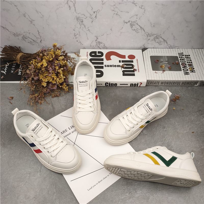 Small White Shoes Women Ins Street Clapper Shoes 2021 Autumn New Nets Red Laces 100 Hitch Students Foreign Pie Flat-bottomed Casual Shoes