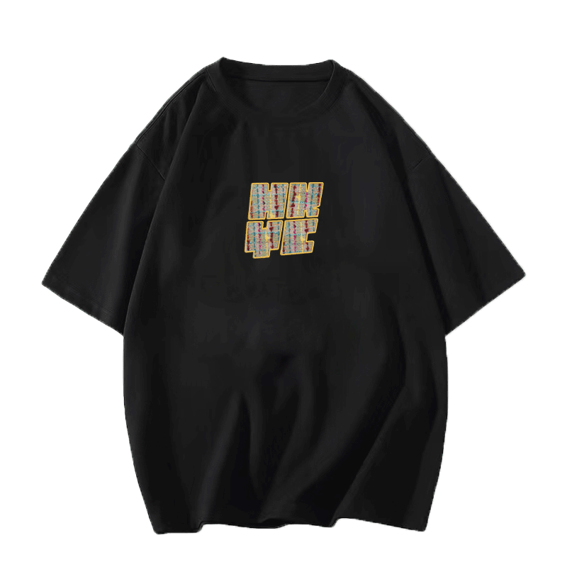 Women's short-sleeved T-shirt oversize summer print lazy style