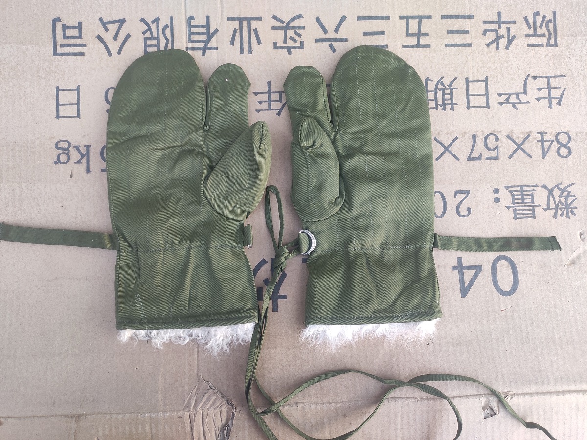 Inventory 78 leather gloves sheepskin gloves cold leather gloves three-finger leather gloves