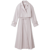 SNIDEL spring and summer style double-breasted belt white windbreaker coat vest two-piece set SWFC231060