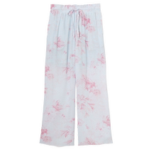 SNIDEL HOME2024 spring and summer new high-waisted loose ear-hemmed straight printed pajamas SHFP241056