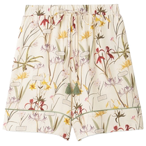 SNIDEL HOME Spring and Summer Comfortable Elastic Lace Printed Short Pajama Pants SHFP232040