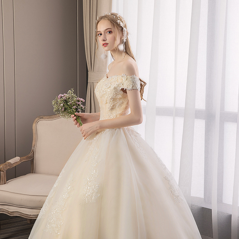 Hepburn cưới cô gái 2020 mới cô dâu chính Sợi dress Với vai công chúa Vintage Court Giấc mơ Pháp