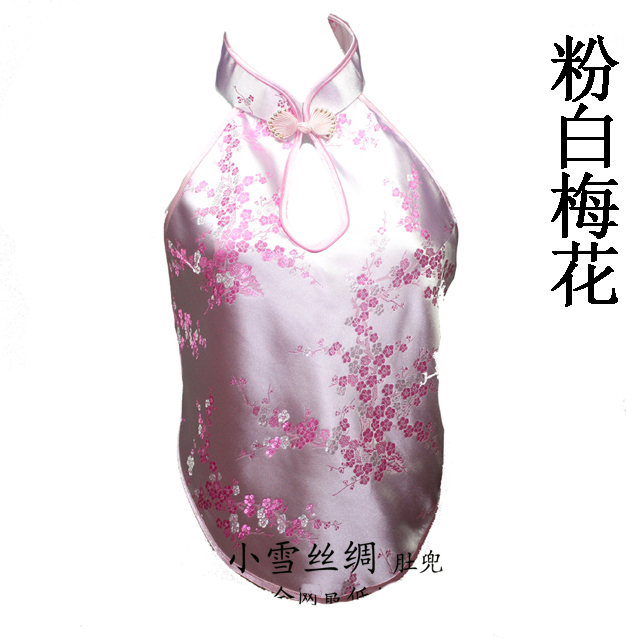 Tạp dề phụ nữ cheongsam cổ áo người lớn màu đỏ tạp dề tòa thêu đồ lót sexy đồ ngủ gió quốc gia trang phục hiển thị