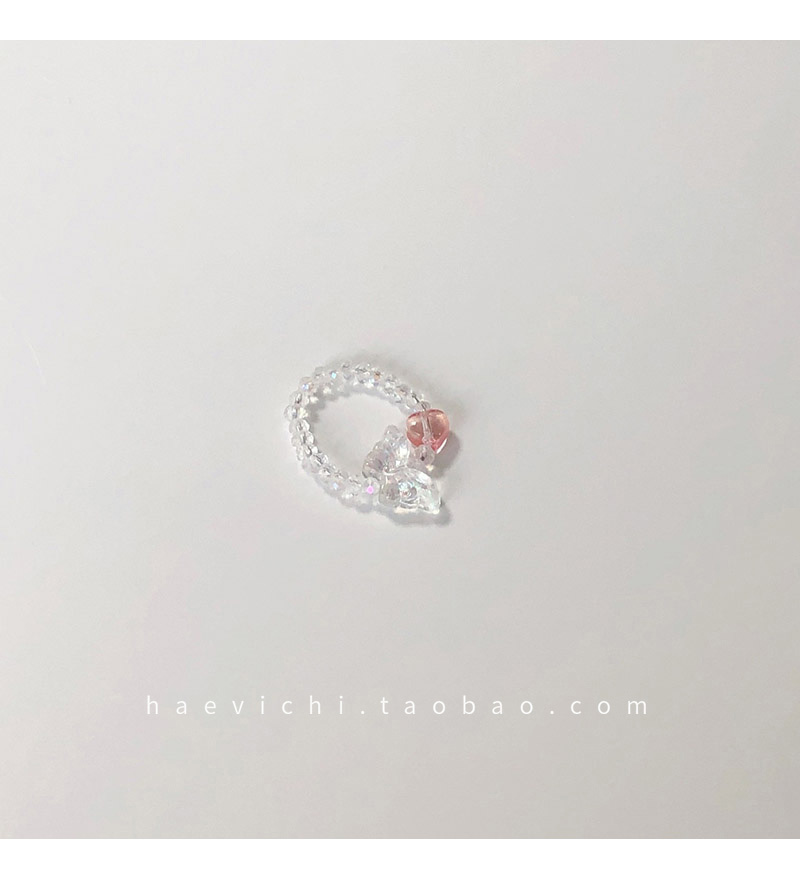 Transparent Color Ring, Transparent Butterfly. Reservehaevichi the republic of korea   manual   Beading   Retro vintage   butterfly   Bracelet   7403