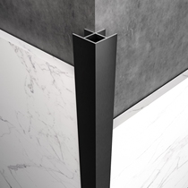 With Yongyong-Side Strip Tile Closing Bathroom Glass Partition Wrapping edge sealing strip Aluminum metal strip Metallic Strip Yang Corner Black