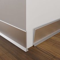 Aluminum alloy baseboard self-adhesive baseboard corner line ultra-thin 6cm4cm ceramic tile metal baseboard black edge