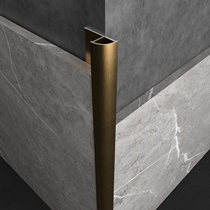 Tile Collection Edge Strips Yang Corner Trim Strip Wrapping Edge Closing Wall Brick Layering Aluminum Alloy Metal Strips Golden Water Retaining Strips