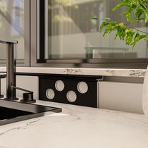 Metal strip putty trimming strip edge banding strip decorative strip edge suspended ceiling closing black edge strip Yang Angle