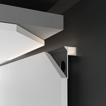 Chiyong suspended ceiling strip wall washer lamp top corner line lamp lighting line lamp reflective aluminum trough lamp with edge strip black