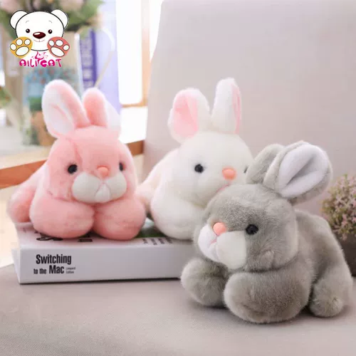 Реалистичный плюшевый кролик, игрушка, милая кукла для сна, подарок на день рождения