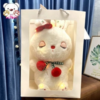 Кролик Сяотао [Белый кролик, красная вишня] + подарочный пакет через окно + световая веревка