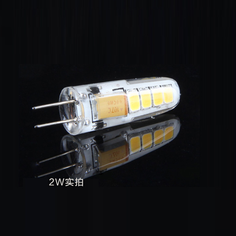 Flat head two-pin fine feet G4 lamp Pearl led with high brightness energy saving rear modern lamp 220V white light 2W pin g4 small bulb