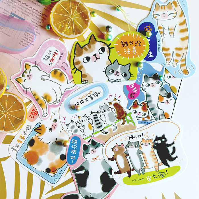 Taiwan manufactures kittens big stickers car stickers Diary Stickers stickers Guitar Skateboard Waterproof Stickers