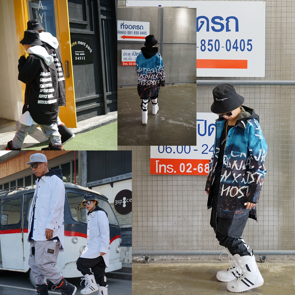 19-20sxxxmcube couple retro shirt ski suit snowboard suit white ski suit