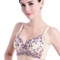 Silk ancient and modern Super gathering deep V collection milk adjustment bra water bag massage thin thick Four-breasted womens underwear Cotton