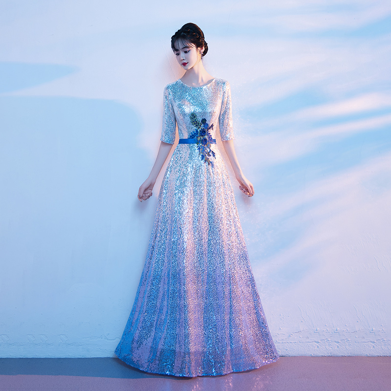 Sequin Performance Clothing 2026 New Model Choir Conductor Soloist Host Costume Stage Performance Competition Dress