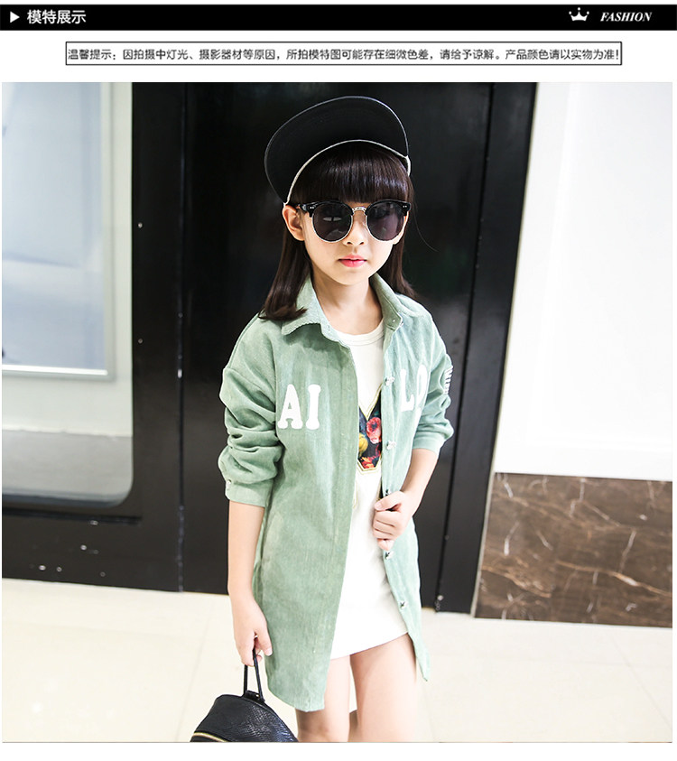 Chemise fille à manche longue en toile - Ref 2085144 Image 13