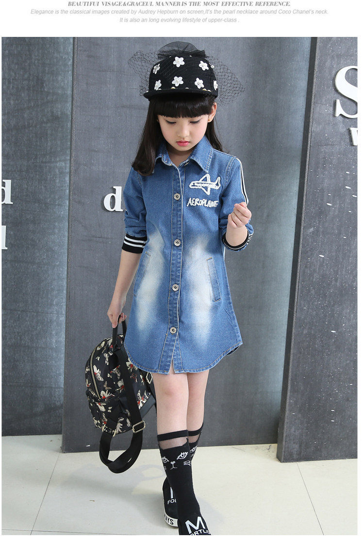 Chemise fille à manche longue en toile - Ref 2085144 Image 32