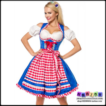 Oktoberfest new clothing German Oktoberfest Carnival clothing two-color optional Plaid beer clothing bar clothing