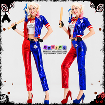 Suicide Squad Halle Quinn Clown Female cosplay Costume Full X Task Force HarleyQuinn