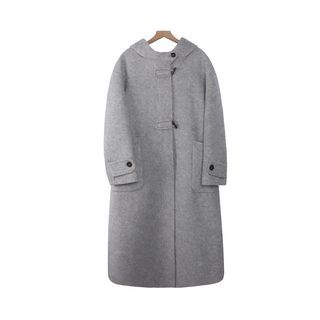 Wang fugui customized hooded pocket silhouette long coat 10.29