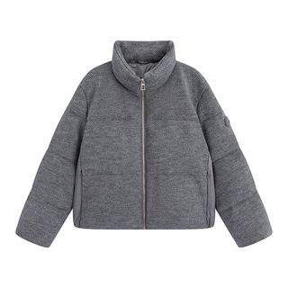 Wang fugui customized tweed short casual goose down jacket 10.29