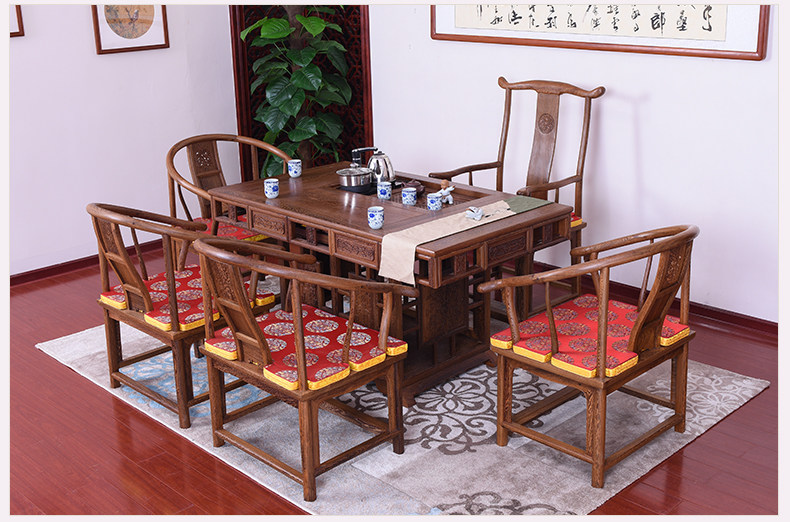 Куриное крыло дерево новое чайное стол 6 -piece set_15.jpg