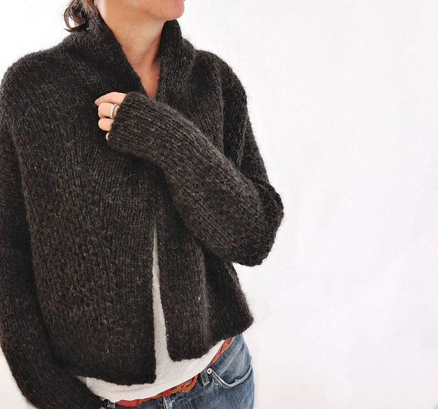 Love wide collar green fruit collar short version placket jacket Chinese woven illustration text description drawing