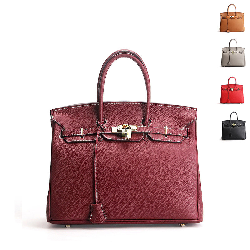 VC-6 High Dine Genuine Leather 30CM Mid head layer Bull Leather Platinum Bag single shoulder bag handbag Inclined Satchel with light and luxurious women's bag