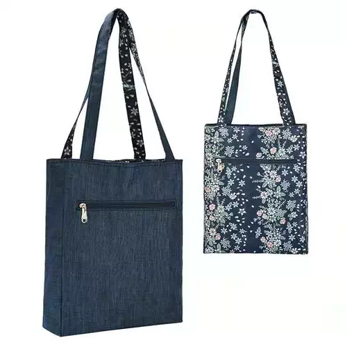 Вместительная и большая водонепроницаемая двусторонная сумка для учебы, сумка на одно плечо, сумка через плечо, шоппер, в корейском стиле