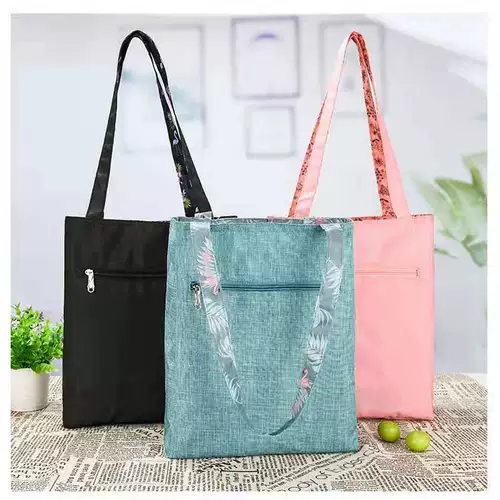 Вместительная и большая водонепроницаемая двусторонная сумка для учебы, сумка на одно плечо, сумка через плечо, шоппер, в корейском стиле