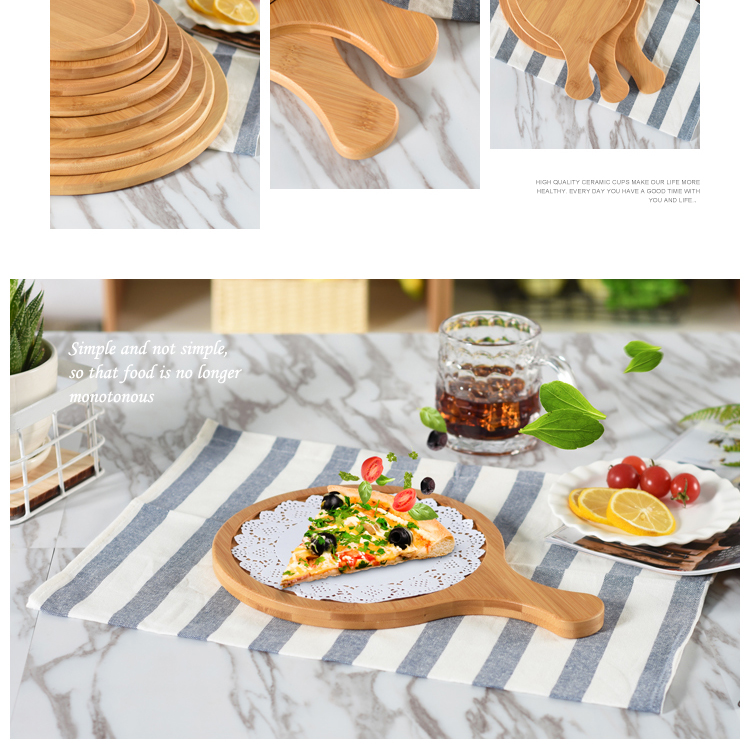 Tre Bánh Pizza Cà Phê Gỗ Pallet Tấm Bánh Pizza Tây Cắt Bánh Pizza Pie Gỗ Vòng Bánh Bít Tết Tấm Bánh Mì khay tra dep