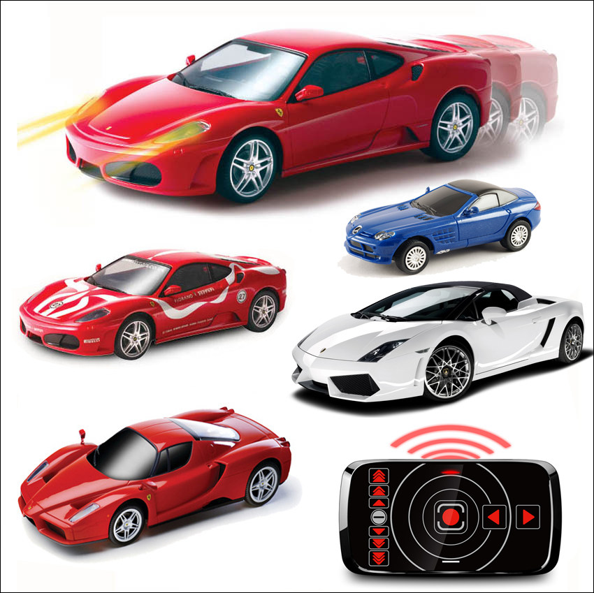 Silver 1: 50 digital miniature small remote control car electric children's toy mini pocket car model Porsche