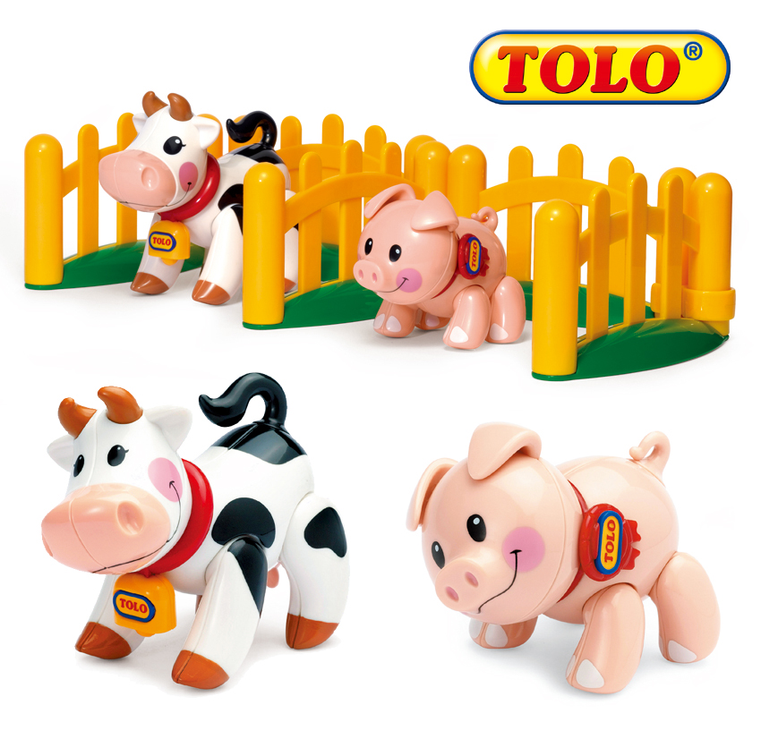 German Dole TOLO toy animal small cow piglet educational early education toy silverlit silverlight