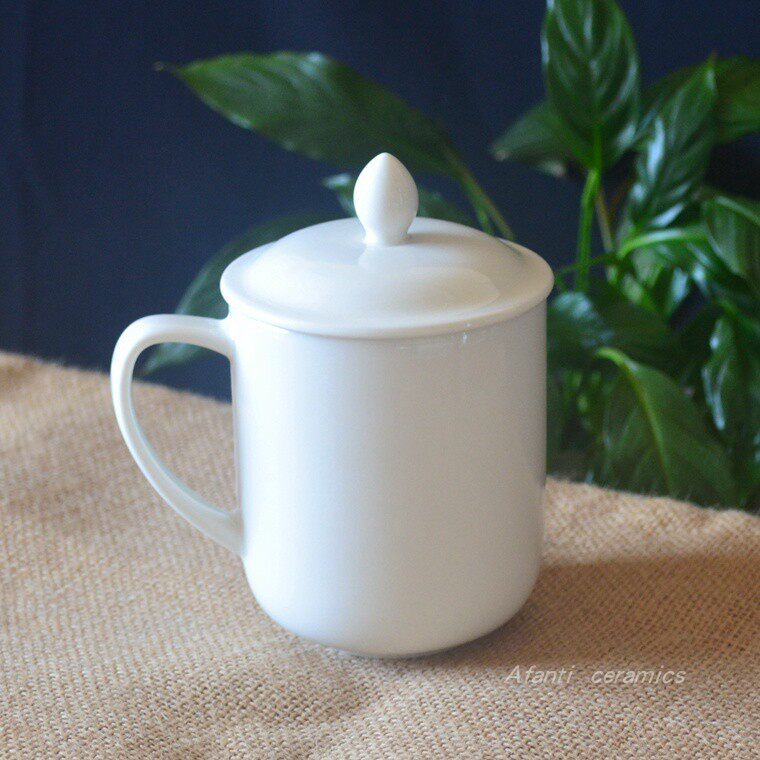 Foreign trade Original single tail stock New bone porcelain 250ml Individual cup Three sets of strainer tea cup simplified approximately matching cover water cup clear cabin