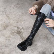 Yang Mi same stars recommended legs little increased bu guo xi boots strap biker boots