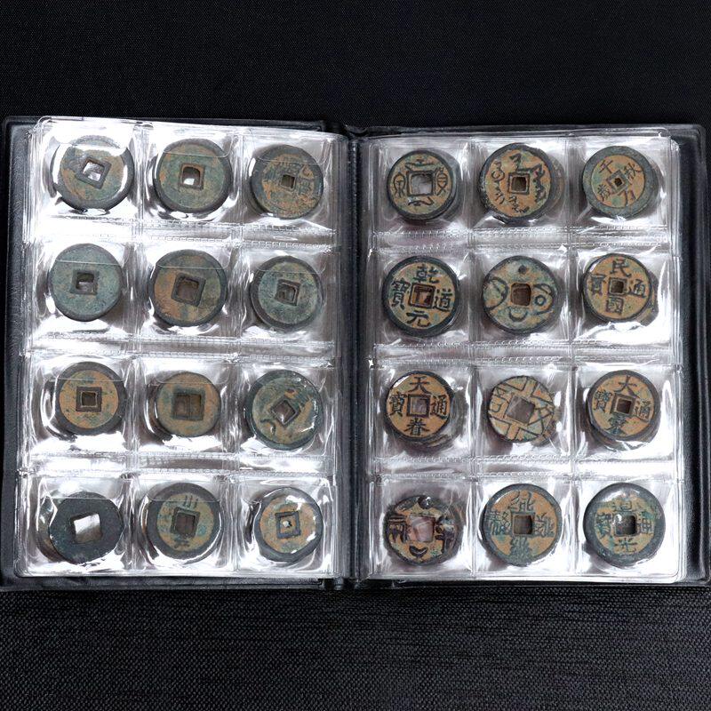 Ancient coins, ancient coins, copper coins, collection of antique ornamental copper coins, 24mm small copper coins, 120 pieces