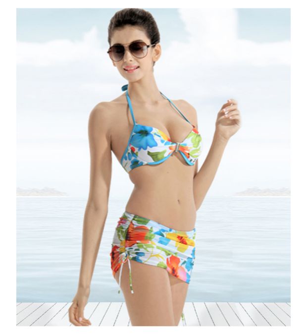Bộ bikini ba mảnh Hsa nữ chính hãng tập hợp áo tắm che bụng nóng bỏng mùa xuân 115111234 - Bộ đồ bơi hai mảnh 	áo bơi 2 mảnh