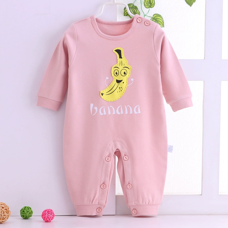 Phòng sơ sinh máy lạnh cho bé Quần áo Xiêm 0-3 tháng cho bé mùa xuân và mùa hè cotton dài tay mũ hoạt hình leo núi cao trào - Áo liền quần quần áo sành điệu cho be gái