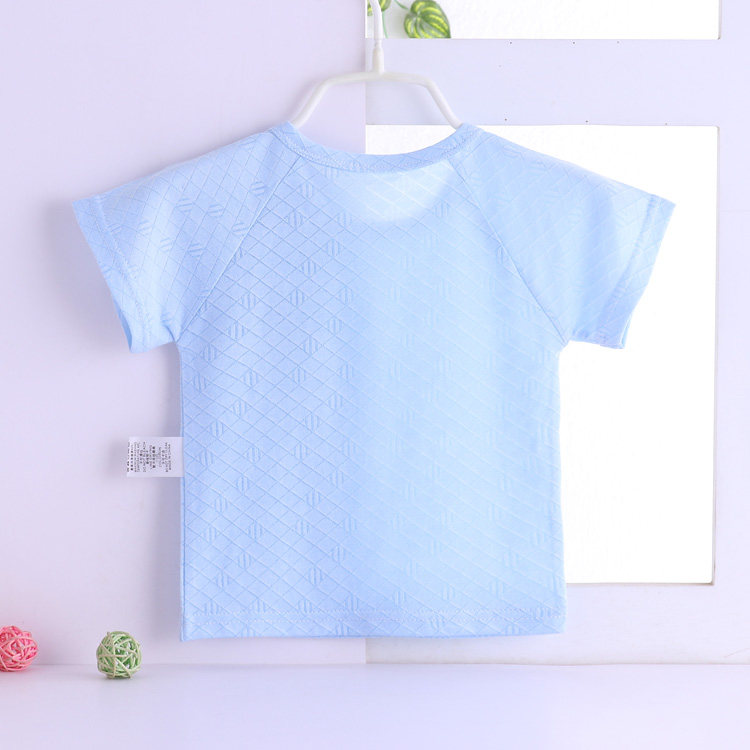 Trẻ em Nửa Tay Áo Phim Hoạt Hình Mỏng Quần Áo Trẻ Em Bé Ngắn Tay Áo T-Shirt Boy Con Bé Mùa Hè Mùa Xuân Bông Top