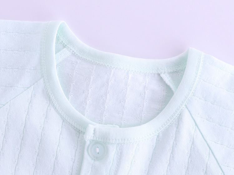 Mùa hè Mùa Xuân Bé Jacquard Con Dấu Ngắn Tay Áo Một Mảnh Bé Bông Mở Hookie Sơ Sinh Leo Trang Phục body dài tay cho bé gái