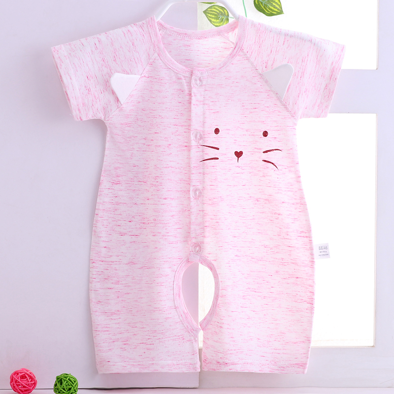 Bé ngắn tay jumpsuit mùa hè phần mỏng cotton trẻ sơ sinh quần áo nữ leo núi quần áo mùa hè nam quần áo trẻ em quần áo mùa hè áo khoác dày cho bé mùa đông
