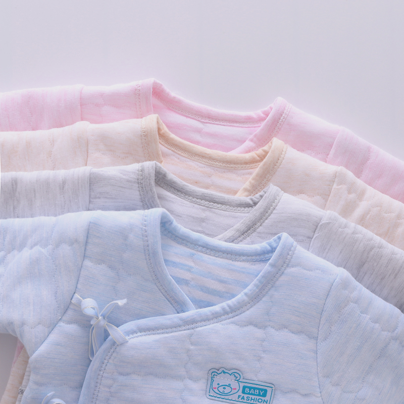 Bộ đồ lót cho bé bằng vải cotton hình tứ giác mùa thu và mùa đông cho bé sơ sinh ấm áp quần áo mùa thu và mùa đông cho bé chăm sóc bụng leo trèo bộ quần áo liền thân