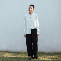 No good see the city If there is light 2020 Autumn pure white silk autumn womens blouse Long-sleeved blouse