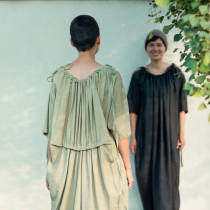 No good see City original design dress female niche design sense wrinkle design two colors(Fontainebleau)